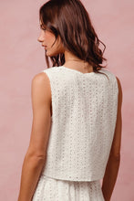 Ivory Eyelet Vest