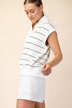 Cream & Black Stripe Modal Top