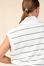 Cream & Black Stripe Modal Top