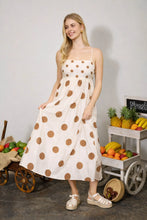 Ivory & Brown Polka Dot Midi Dress