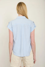Light Blue Collared Button Down Top