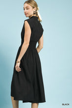 Black Zipper Midi Dress