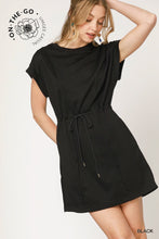 Black Luxeknit Pleated Dress