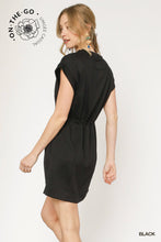 Black Luxeknit Pleated Dress