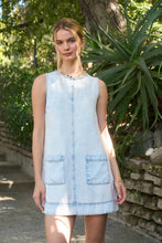 Denim Sleeveless Pocket Dress