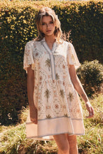 Ivory Tropical Print Dress