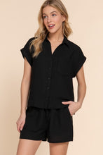 Black Linen Top