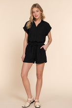 Black Linen Shorts