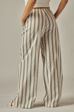 Grey Stripe Wide Leg Pants