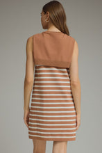 Camel Striped Tie Dress