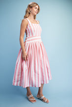 Pink Stripe Midi Dress