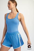 Aqua Pleated Romper