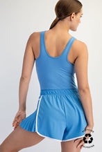 Aqua Pleated Romper