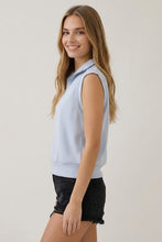 Light Blue Modal Half Zip Top