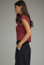 Burgundy Mock Neck Sweater