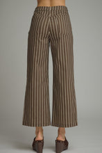 Brown Stripe Wide Leg Pants