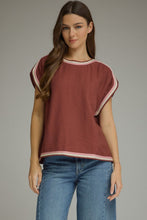 Brick Contrast Hem Top