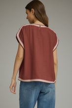 Brick Contrast Hem Top