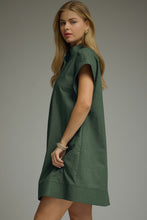 Forest Green Button Dress