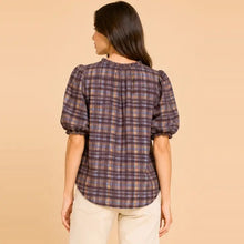 Plaid Puff Sleeve Top