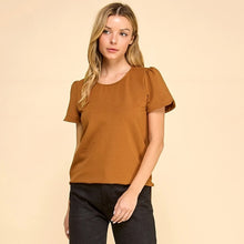 Caramel Side Slit Top