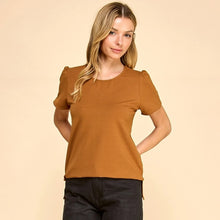 Caramel Side Slit Top