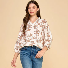Ivory Floral Top