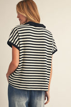 Black Stripe Knit Top