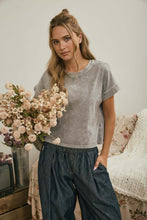 Cocoa Washed Short Sleeve Top