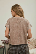 Cocoa Washed Short Sleeve Top