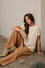 Oatmeal Short Sleeve Sweater