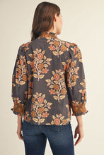 Mocha Floral Embroidered Top