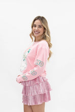 Pink Santa Sequin Top