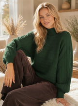 Hunter Green Mock Neck Sweater
