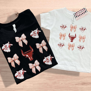 Brahmas Bow Print Tee