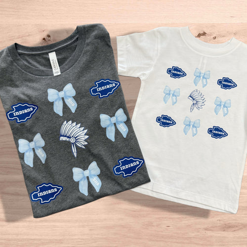 Indians Bow Print Tee