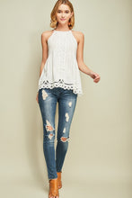 Ivory Crochet Halter Top