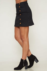 Black Button Skirt