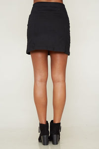 Black Button Skirt
