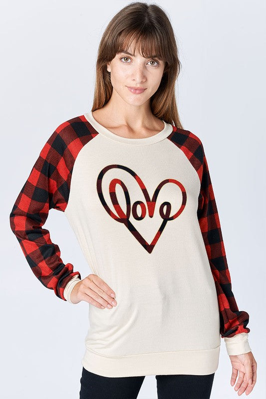 Buffalo Plaid Love Top