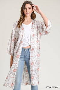Ivory Floral Kimono