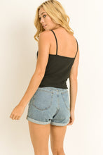 Black Tie Front Tank