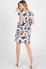Navy Floral Shift Dress