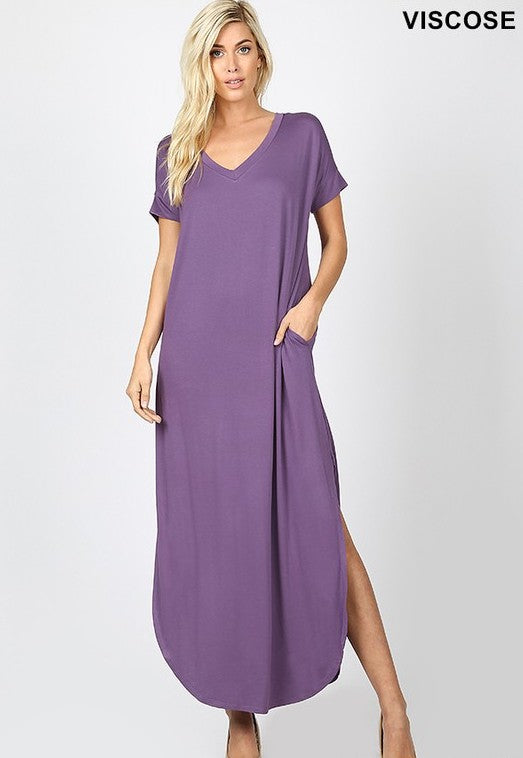 Lilac Maxi T-Shirt Dress – Sweet Chic Boutique