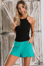 Mint Scallop Shorts