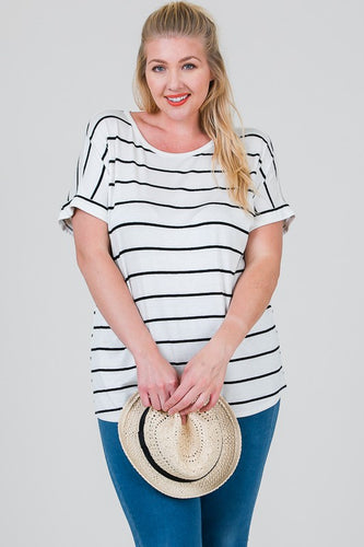 Ivory Striped Top