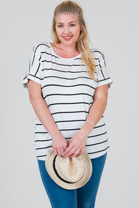 Ivory Striped Top