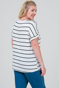 Ivory Striped Top