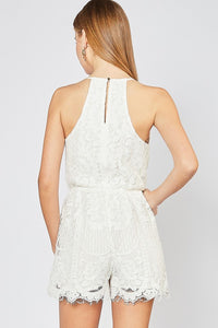 Ivory Lace Romper