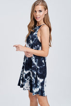 Navy Tie Dye Dress